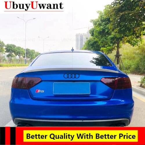 Real Carbon Fiber Rear Wing Trunk Lip Spoiler For Audi A5 S5 RS5 2-Doors/4-Doors Coupe Car Styling Rear Spoiler 2008-2016