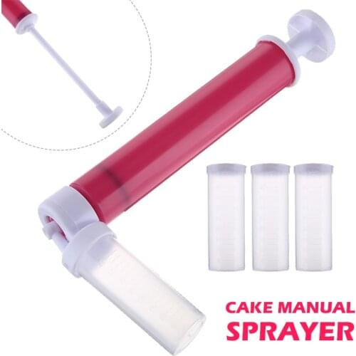 1pc Food-grade Plastic Cake Coloring Manual Airbrush DIY Baking Tool New Bakeware Easily Spray Glitter Or Paint