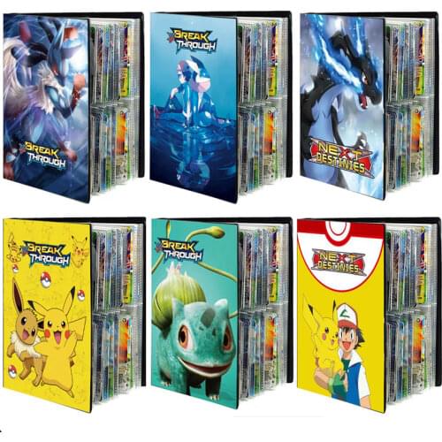 24 Styles Anime Cartoon Holder Album Collection Pokemon Cards Album Book Book Top for Kids Toys Gifts can put 240pcs Game Cards