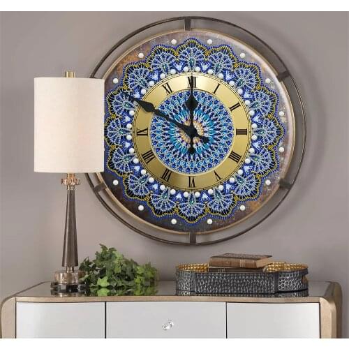 DIY Flower Diamond Painting Antique Clock Wall Clock Animal Butterfly Owl Picture Diamond Mosaic Home Decoration Handmade Gift