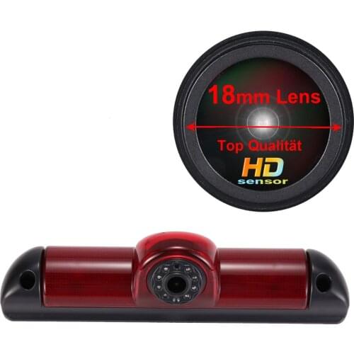 18mm HD lens Car Brake Light Rear view camera for Citroen JUMPER II III 2 3/Fiat DUCATO X250 / Peugeot BOXER III IR Led light