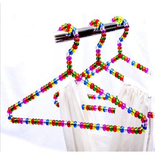 Free shipping 100pcs/lot child plastic pearl hanger cute 30cm baby clothes hanger drying racks clothes rack drying hanger