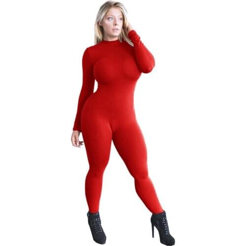 Sexy Teddies & Bodysuits Jumpsuits for Women Lingerie Solid Bandage Bodycon Club Party Outfits Fashion long sleeve