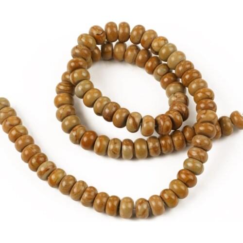 Wholesale Wood Stone Flat Round Beads Natural Stone Round Loose Beads for Jewelry Making Accessories 5-8mm Necklace Bracelet DIY