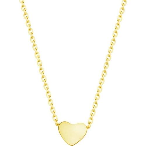 ETCAVCE 10pcs Gold Small Love Heart Necklace Women Bridesmaid Jewerly Stainless Steel Chain Collier Femme Mothers Day Gift