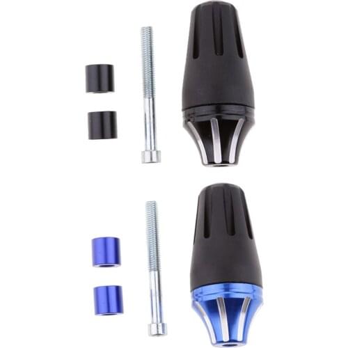 Black and Blue Motorcycle Accessories CNC Aluminum Frame Sliders Crash Protector Falling Protection