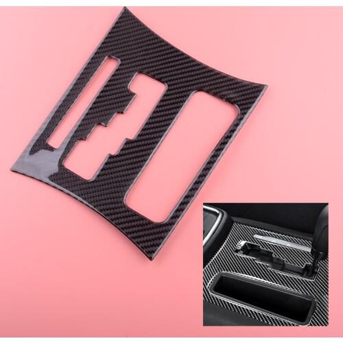 Black Carbon Fiber Car Interior Gear Shift Panel Cover Trim Frame Fit For Dodge Charger AT 2011 2012 2013 2014