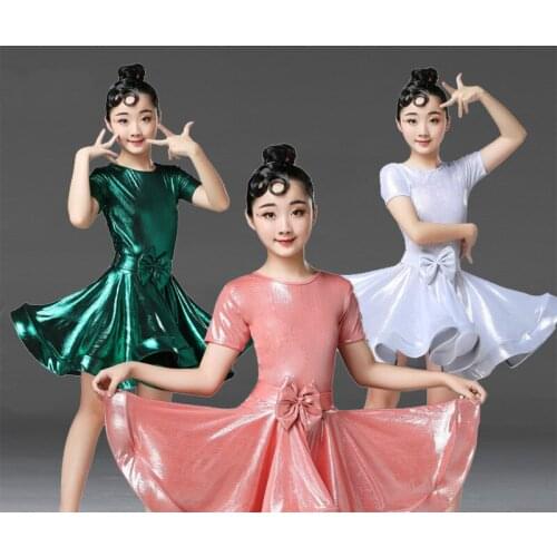 Childrens Latin Dance Dress Girls Artistic Gymnastics Practice Tango Flamengo Dress Latin Clothing