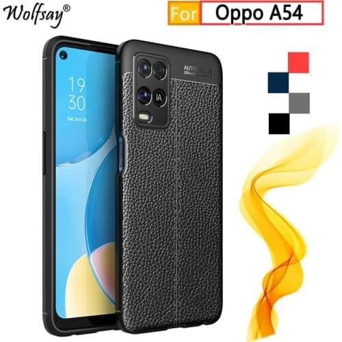 For Oppo A54 Case For Oppo A54 Fashion Anti-knock Rubber Housings Bumper Silicone Back Case For Oppo A54 A 54 Cover 6.51 inch
