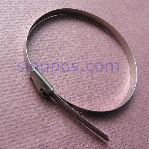 Economical Stainless Steel Cable Tie, self lock power metal fastener high heat resistance marine hose secured bundling loop lock