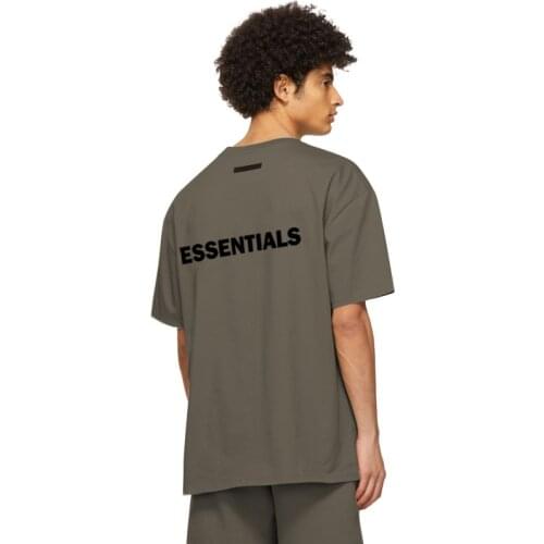 Oversized Essentials T-Shirt New Back Silica Gel Letter Summer Men and Women Cotton Quality Tee 100%1:1Essentials Loose T Shirts