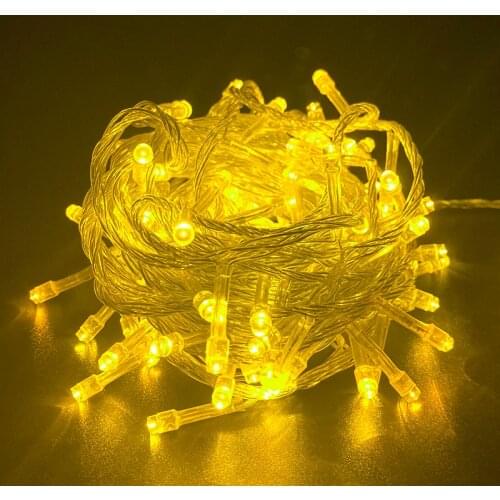 100 LED String Lights Outdoor Warm White Christmas Lights Wreath Clear Twinkle Fairy String Lights for Wedding Home Party Decor