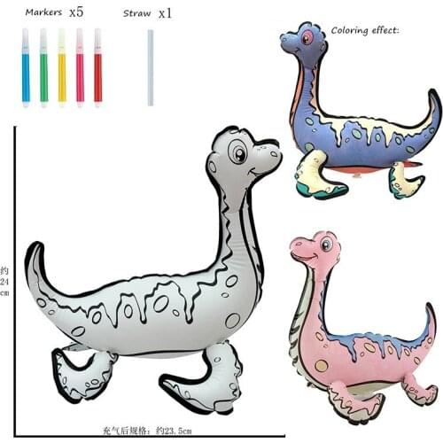 Creative Kids Educational Drawing Toys Painted Handicraft Dinosaur Animal Model Toy Nylon Membrane Balloon Gift for Kids