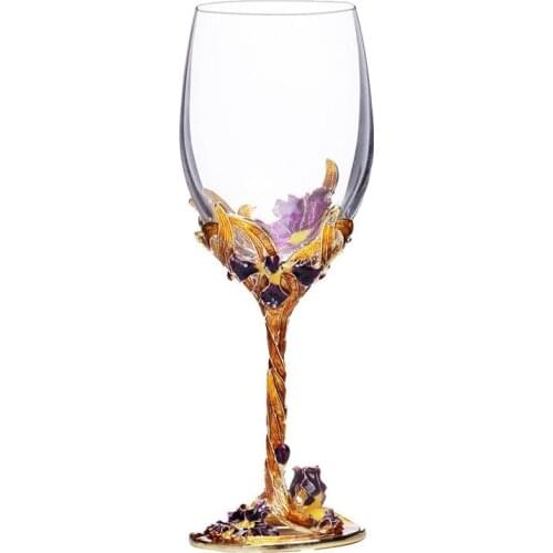 Creative Enamel Color Crystal Red Wine Glass Decanter Set Goblet Wedding Glasses Champagne Whiskey Cup Lead-Free Crystal Glass