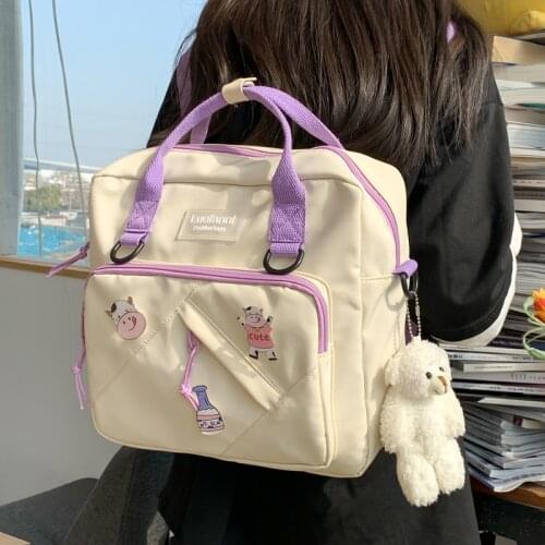 Lovely Multifunctional Backpack Teenage Girl Ring buckle Portable Travel Bag Female Small Book Schoolbag Women Backpacks 3 Style