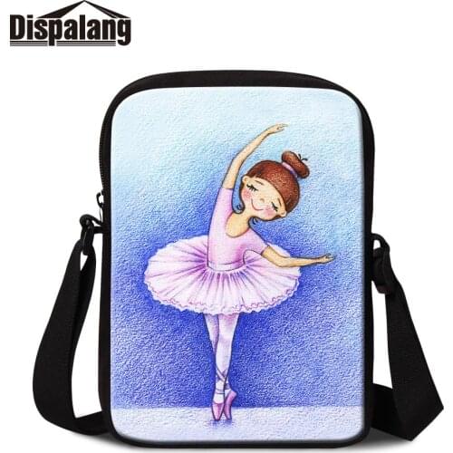 Women Mini Bag Cute Ballet Printing Messenger Bags Handbag For Teenage Girls Lovely Casual Shoulder Corssbody Flap Drop Shipping