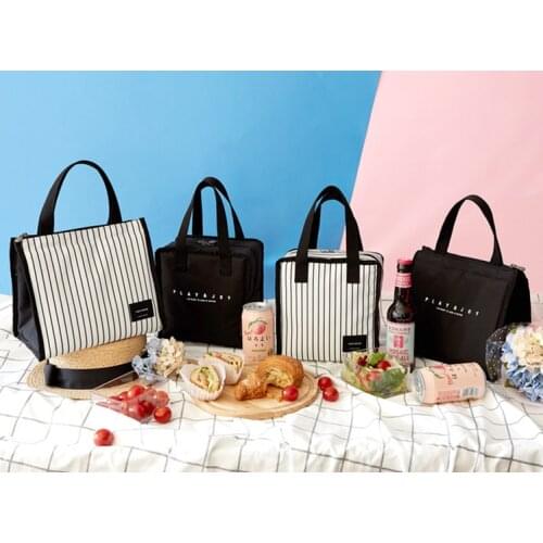 Fashion Mini Daily Lunch Thermal Insulation Bags Picnic Bag Hand-held Bento Lunch Food Storage Handbagag