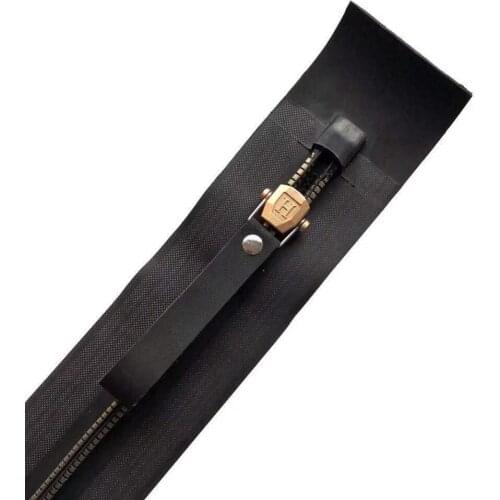 Customized 8# brass slider airtight waterproof zipper neoprene rubber zipper diving suit escape dry clothes two end closed