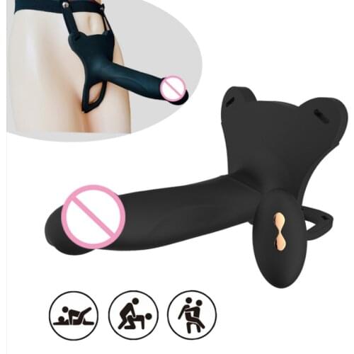 Wear Hollow Hollow Dildo Wireless Remote Control Vibrator Brings Penis Men Gay Lesbian Hardcore Cock Sex Toys For Women Virgins