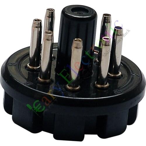Wholesale and retail 4pc 8Pin Bakelite Octal Pin Plug Base Fr Tube Test Power Supply Cable amplifier free shipping