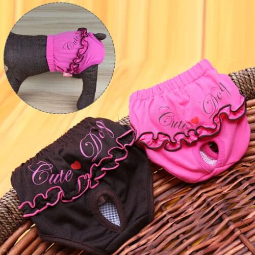 Dog Physiological Pants Diaper Menstrual Hygiene Pants Sanitary Washable Female Dog Shorts Panties Puppy Cat Clothes Underwear