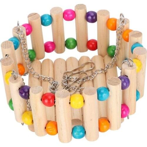 Birds Pets Parrots Swing Stand Ladders Climbing Swing Hanging Chewing Grinding Bite Bridge Toys