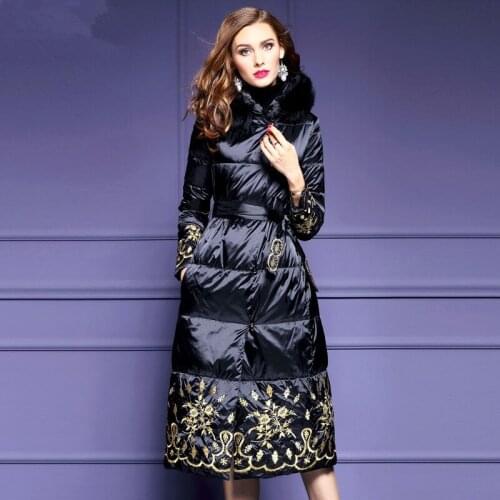 European women down jacket winter women coats mid-long outerwear warm parkas hooded fashion clothing ladies jackets