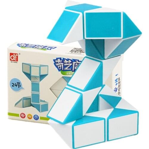 QIYI 24 Segment Magic Rule Snake Cubes Elasticity Elastic changed Popular Twist Transformable Kid Puzzle Toy for Children