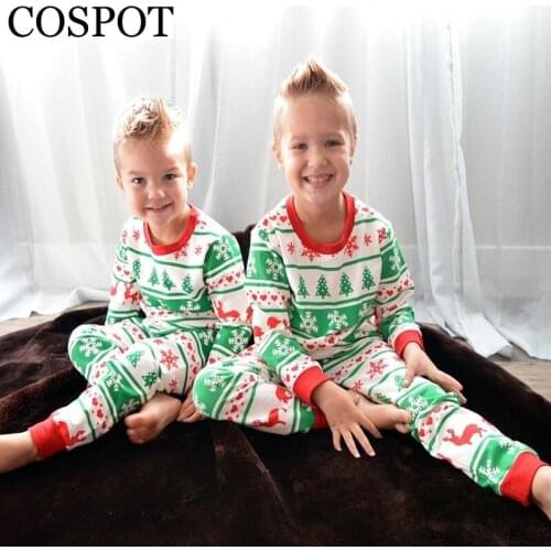 Boys Girls Christmas Pajamas Set Kids Christmas Reindeer Clothing Set Children Pjs Nightwear Baby Girl Boy Clothes 20