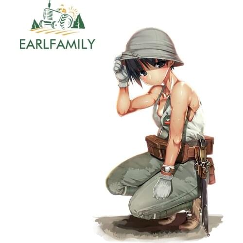 EARLFAMILY 13cm x 7.9cm for Samazuka Vinyl Car Stickers Scratch-proof Window Trunk Snowboard Decoration Decal for Vehicle Bumper