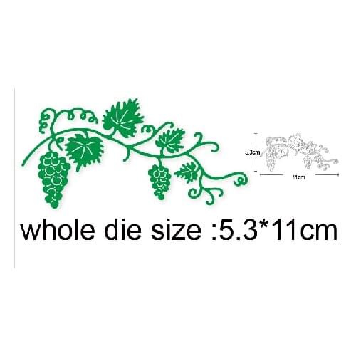 Grape Vine Metal Cutting Dies Craft Die Cuts Stencil For Diy Scrapbooking Paper Cards Embossing Knife Blade Die