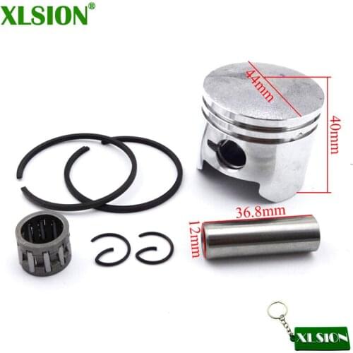 XLSION 44mm Piston 12mm Pin For 2 Stroke 49cc Engine Parts Chinese Pocket Dirt Bike Mini Moto ATV Quad 4 Wheeler Minimoto