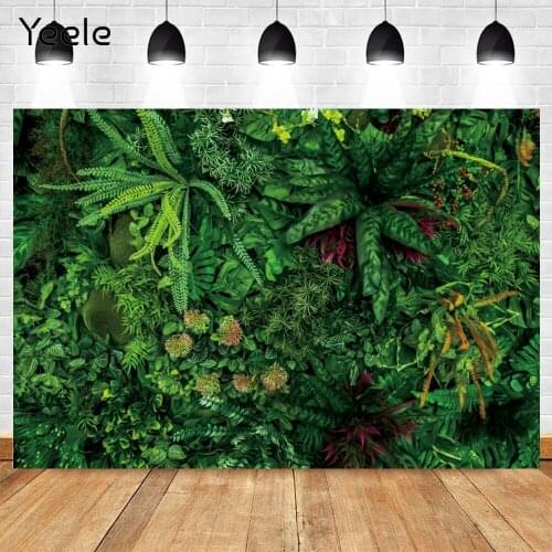 Yeele Summer Tropical Green Leaves Baby Birthday Party Photography Backdrops Vinyl Photo Background Photophone Photozone Shoot