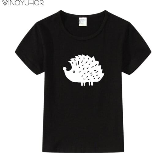 Children Cartoon Hedgehog Print Funny T-Shirts Kids 2020 New Summer Top Girls Boys Short Sleeve Clothes Casual Baby T shirt