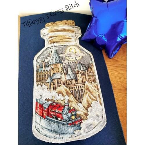 Castle in a Bottle Cross Stitch Kit Packages Counted Cross-Stitching Kits New Pattern NOT PRINTED Cross stich Painting Set