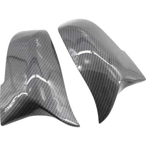 1 Pair Replacement Carbon Fiber Rear Mirror Covers Cap 51167292745 for BMW E84 F20 F21 F22 F30 F32 F33 F36 X1 M3