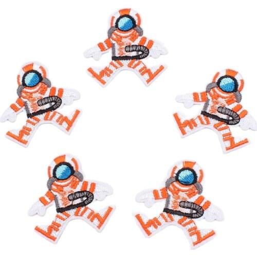 10pcs/lot Cartoon astronaut Patch DIY Sewing Space Stickers Iron On Jeans Backpack Shoes Shirt Appliques Handmade Pants Badge