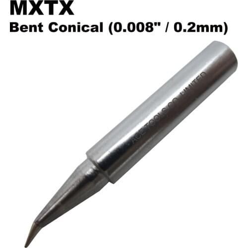 10 PCS Weller MXTX Soldering Tips Bent Conical 0.2mm Replacement Fit WSD71 WSDT1 WP70 Station Iron Bit Nozzle Handle Welding