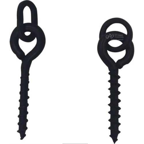 100pcs/lot Screw with Solid (Oval) Ring Carp Fishing Bait Accessories