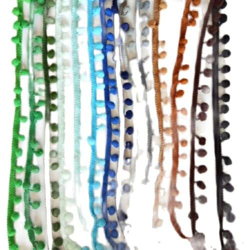 12mm Pompon Ball Trims Ribbon DIY Sewing Accessory Lace for curtains 2y/lot