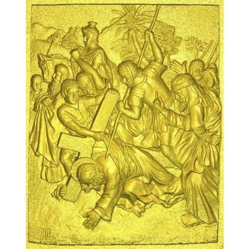 Jesus all scenes way of the cross 3d model relief for cnc in STL file format--path of sorrow 3