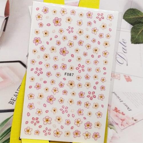 3D Stickers for Nails Hibiscus Begonia Flower Designs Nail Art Decorations Foil Decals Wraps Manicure Accessories Decoraciones