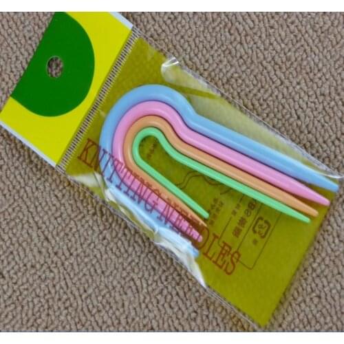 4pc/set 15 set/lot Knitting Cable Needlework kits ABS Plastic Curling Needle Knitted tool DIY Tool NEEDLE-74212