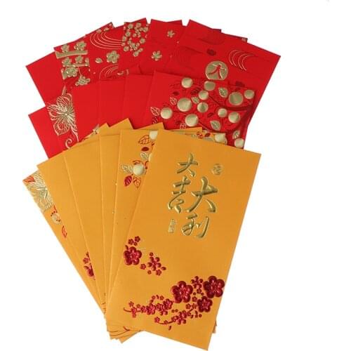 6/10PCS Chinese Red Envelope Creative Hongbao New Year Spring Festival Birthday Marry Red Gift Envelope