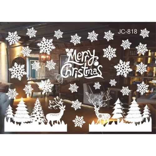 Electrostatic Christmas Window Decal Sticker No Trace Xmas Window Clings Glass Decor No Glue Residue Multi Patterns TS2
