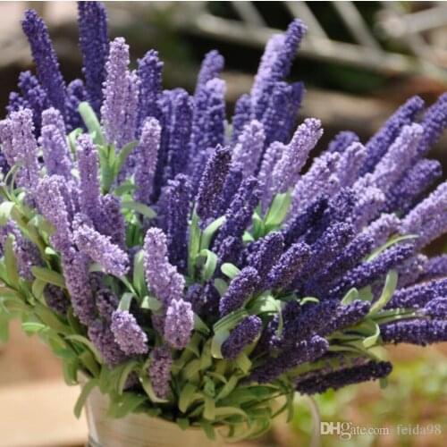European high-end simulation simulation flower bouquet 12 lavender dried flowers artificial flowers artificial plants