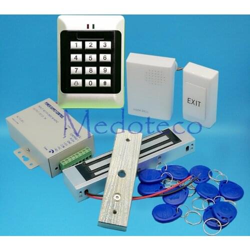 Full 125khz Rfid Card Door Access Control System Kit EM Card Access Controller +350lbs Magnetic Lock +Power Unit