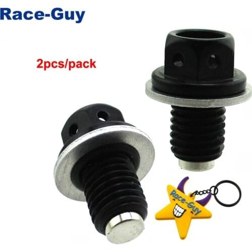 M12 x 1.50mm Black Magnetic Oil Drain Bolt Plug Screw For Chinese 50 70 90 110 125cc Dirt Pit Bike ATV Quad CRF50 XR50