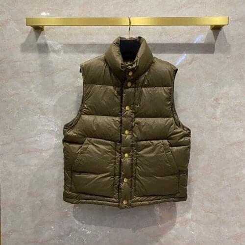 2021 Fashion Sleeveless Womens Short Waistcoat Korean Thicken Bread Winter Jacket Stand-up Collar Warm Loose Coat