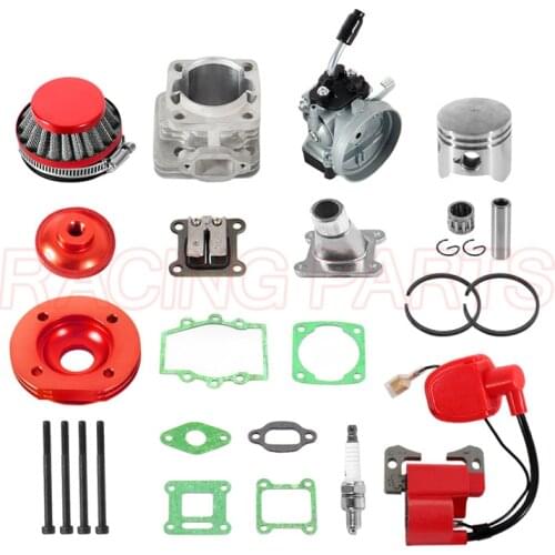 Cylinder Kit 19mm Carburetor Air Filter for 2 Stroke two stroke 47cc 49cc Pocket Bike Mini ATV Quad Group free shipping